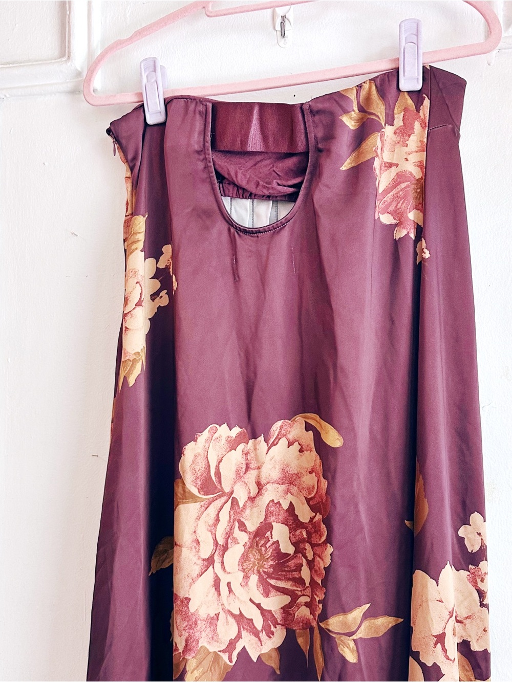 Free People Botanical Maxi Dress Navy Size medium formal floral weddings maroon - Picture 14 of 16